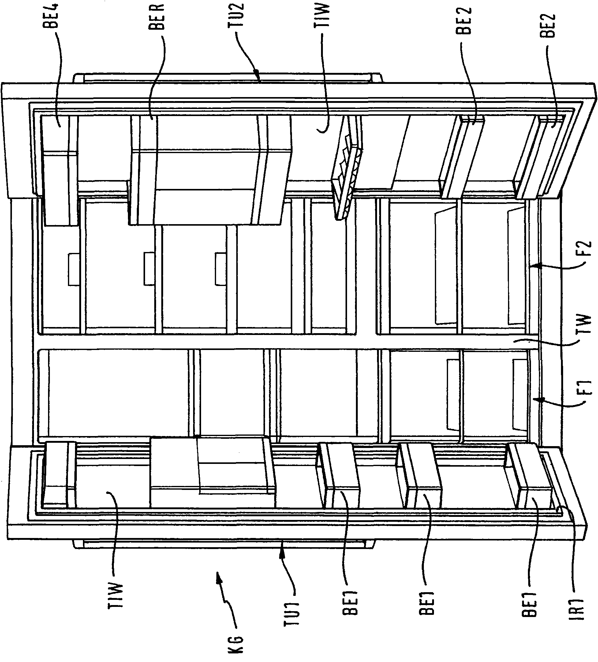 Refrigerator and associated storage container
