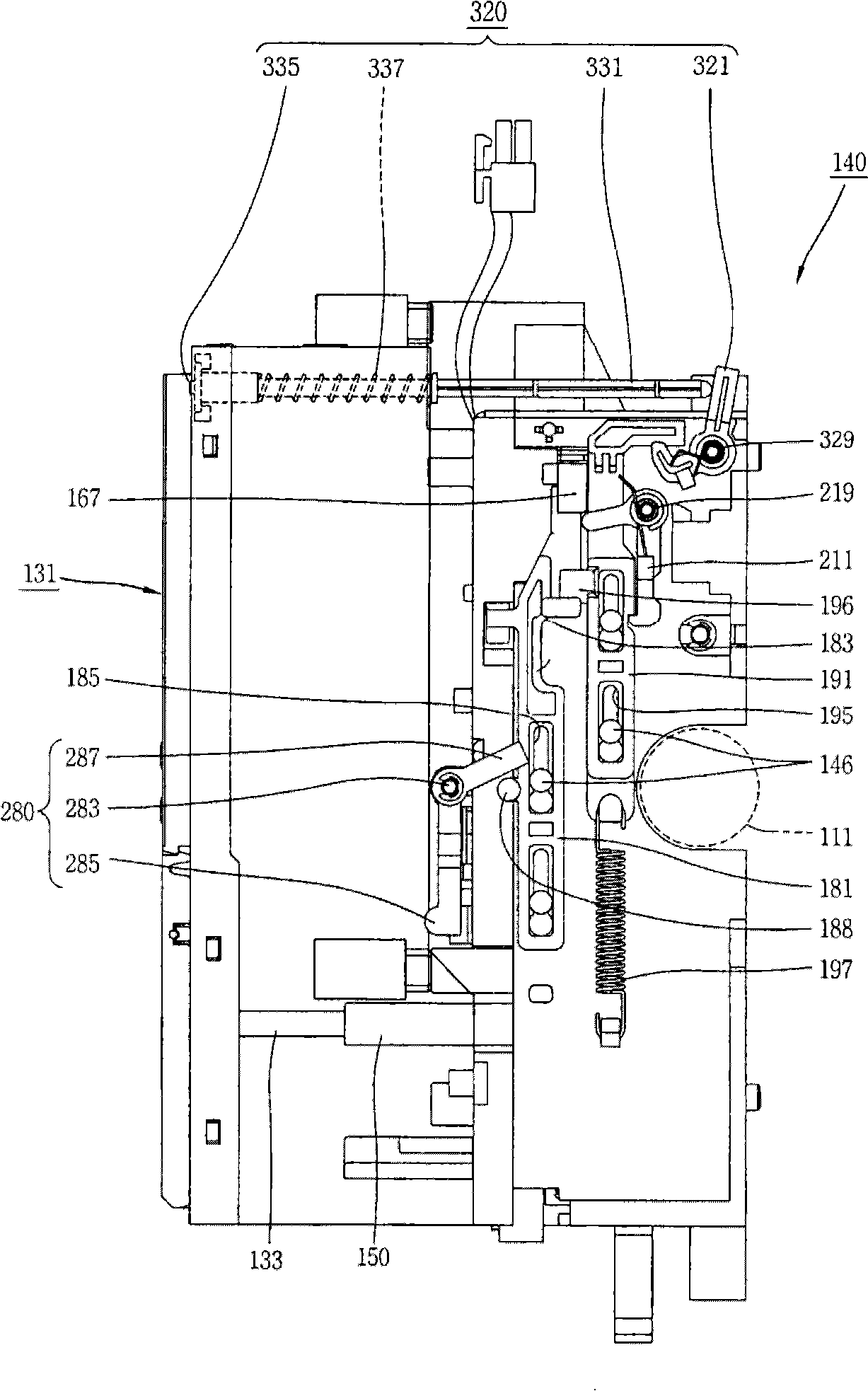 Trip device module and circuit breaker implementing the same