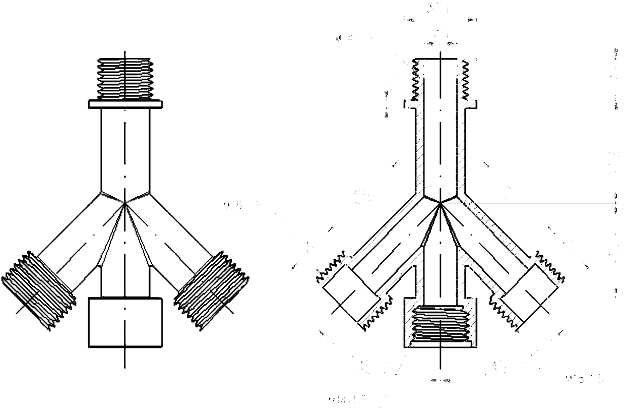 Herringbone type combined nozzle