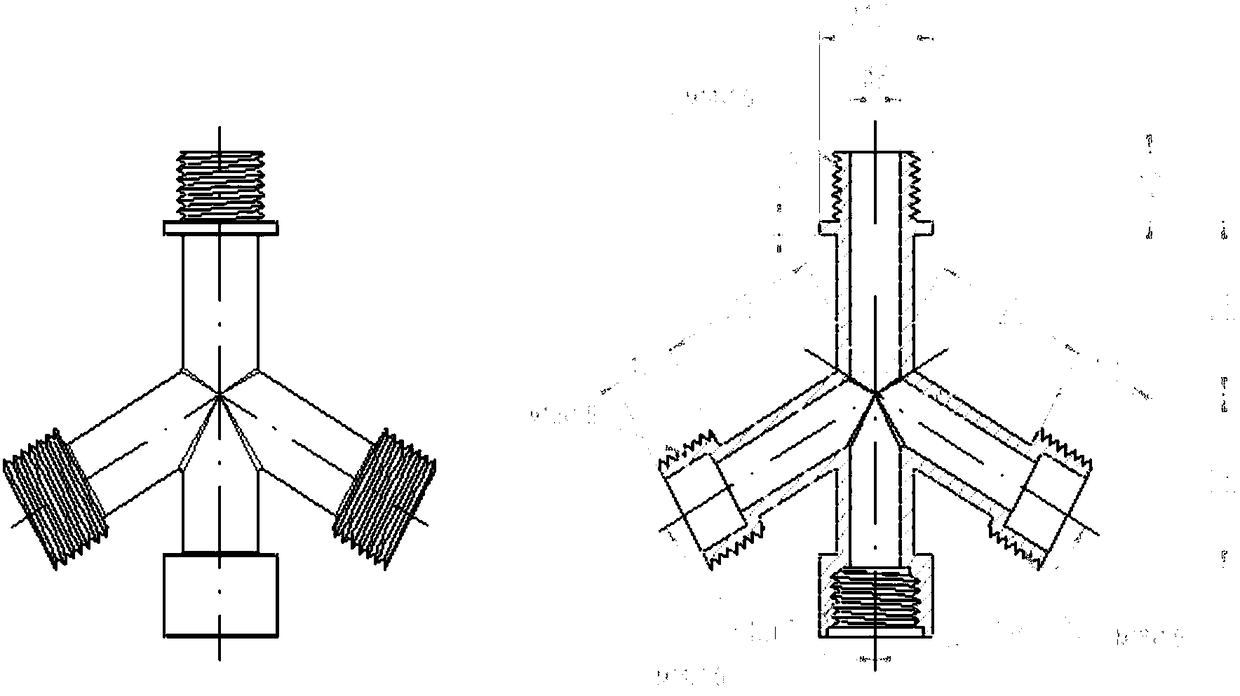 Herringbone type combined nozzle