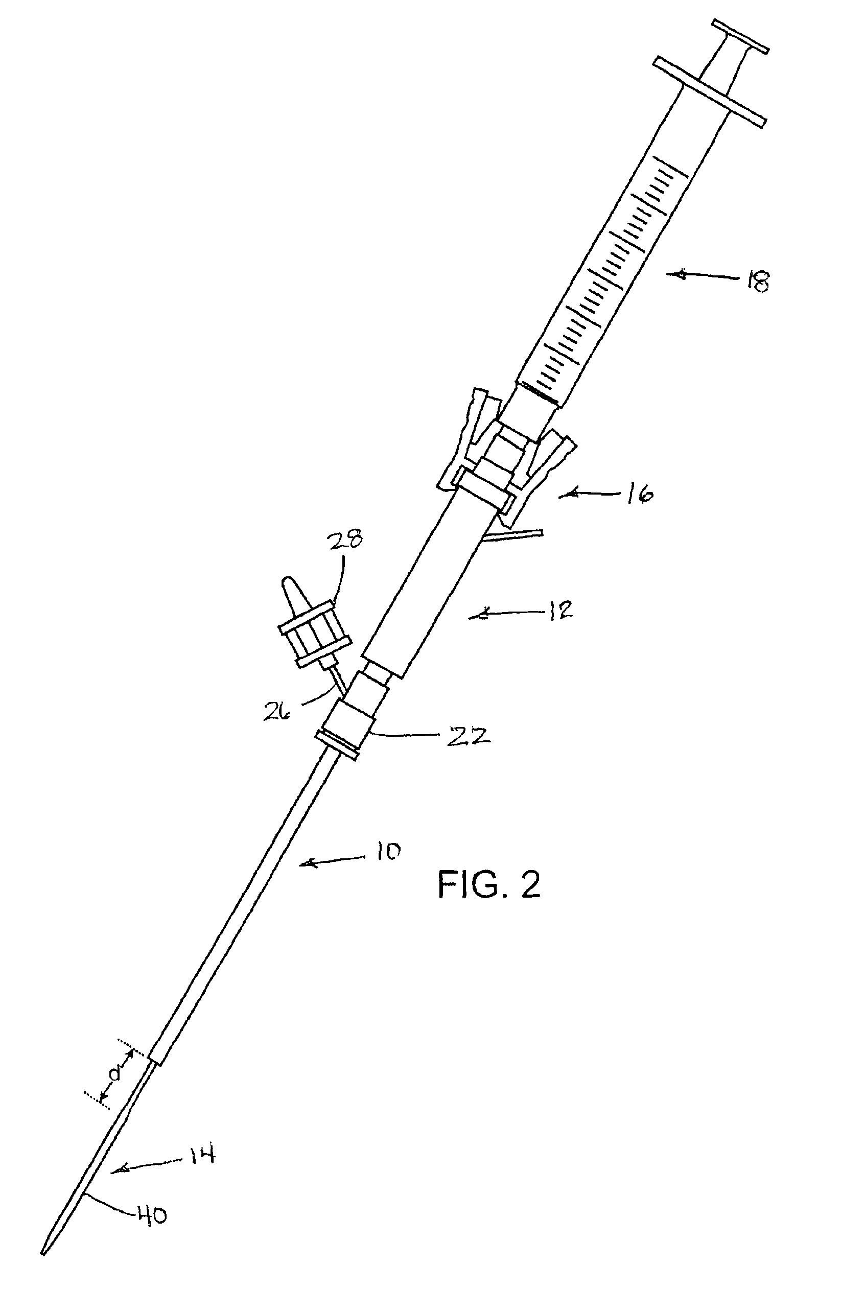 System and method for delivering hemostasis promoting material to a blood vessel puncture site by fluid pressure