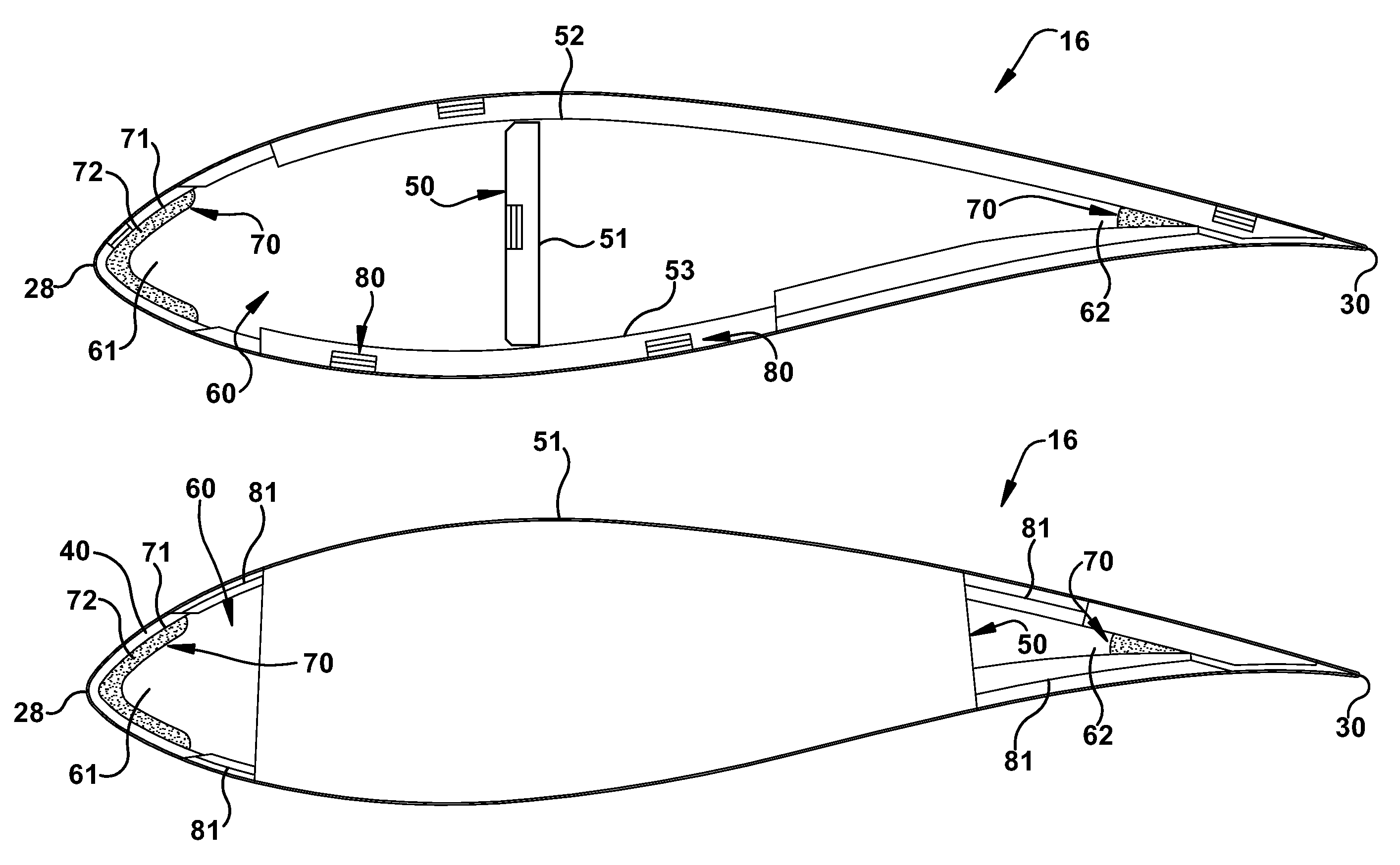 Wind turbine rotor blades with reduced radar cross sections