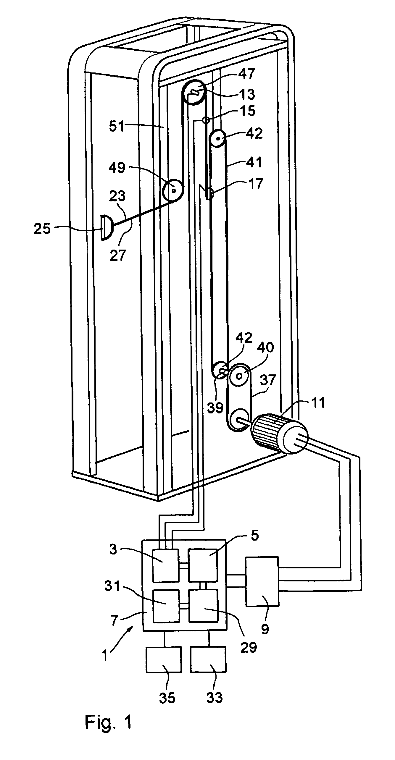 Method, a computer program, and device for controlling a movable resistance element in a training device