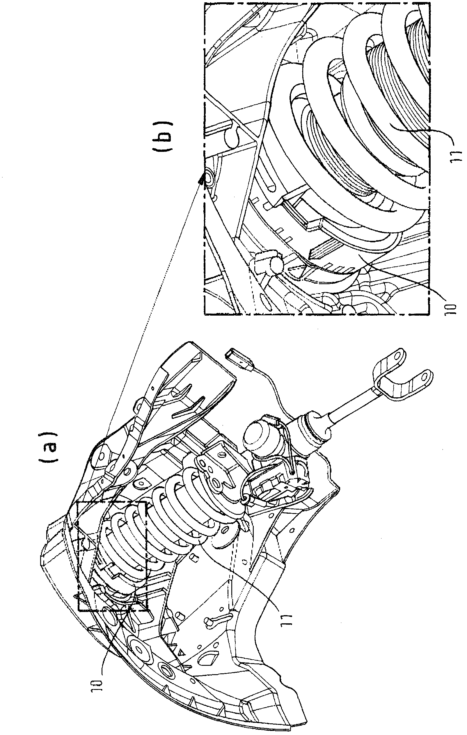 Spring support and method for producing the same