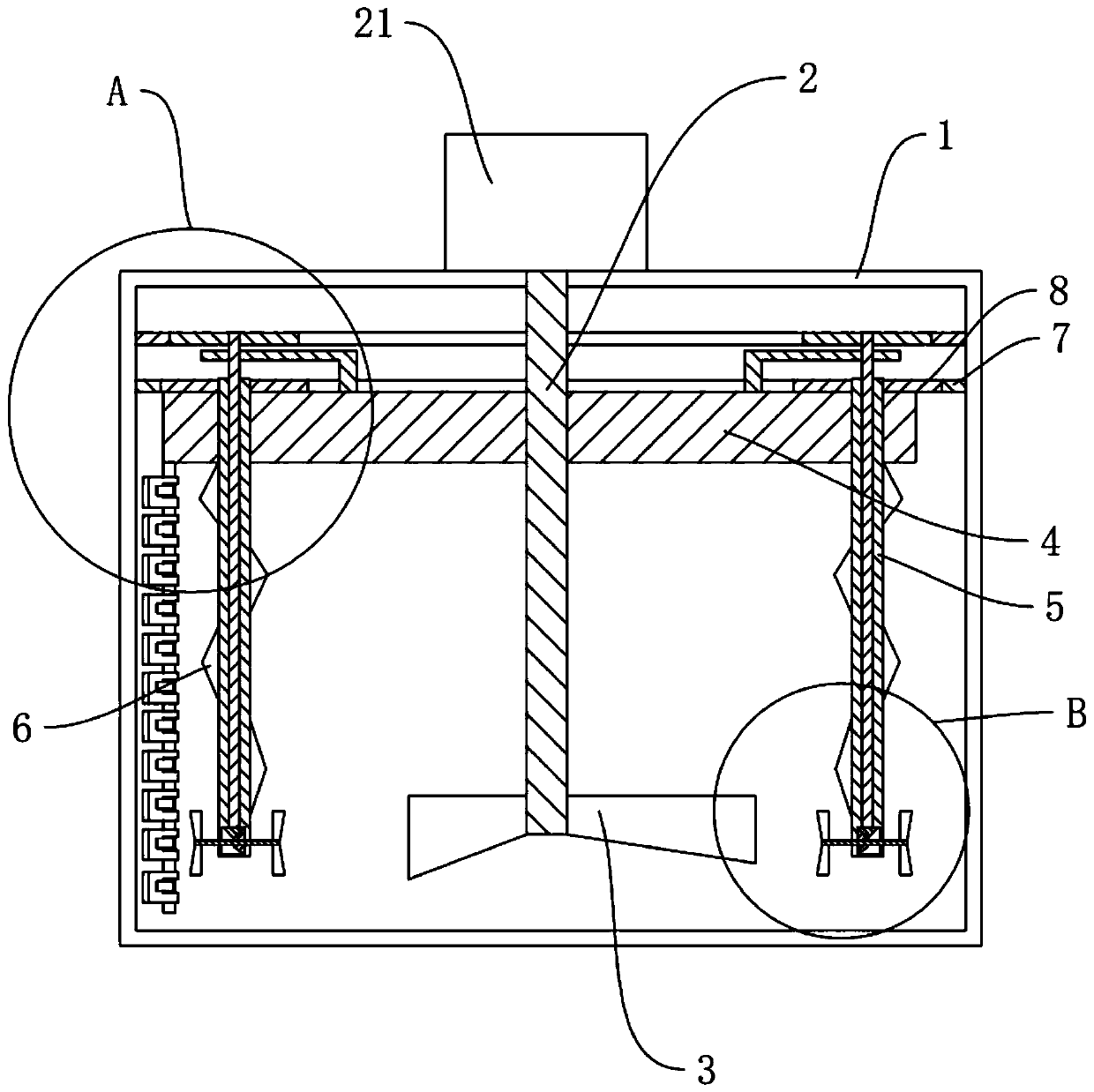 Planetary stirring device