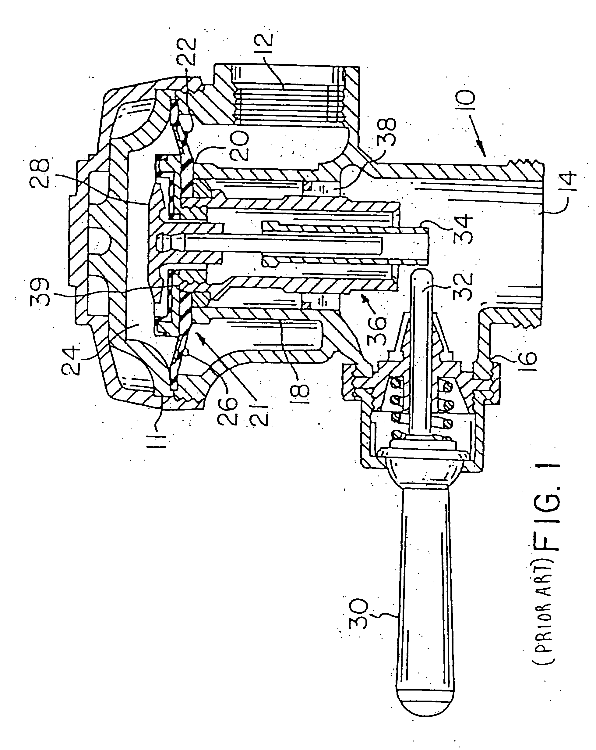 Flush valve diaphragm orifice insert and rib design