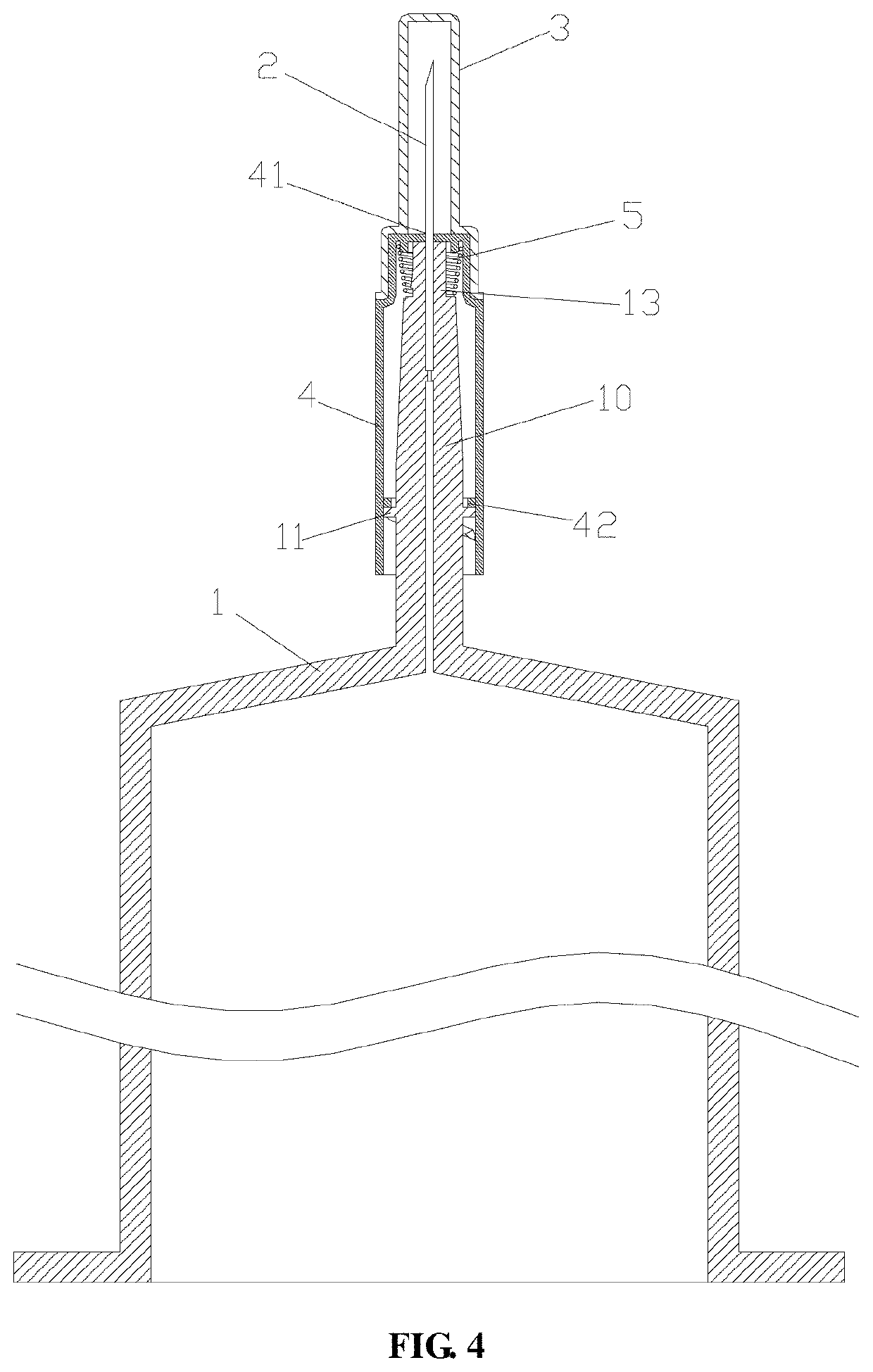 Stab-preventing injection needle and stab-preventing injector with elastic protective cap