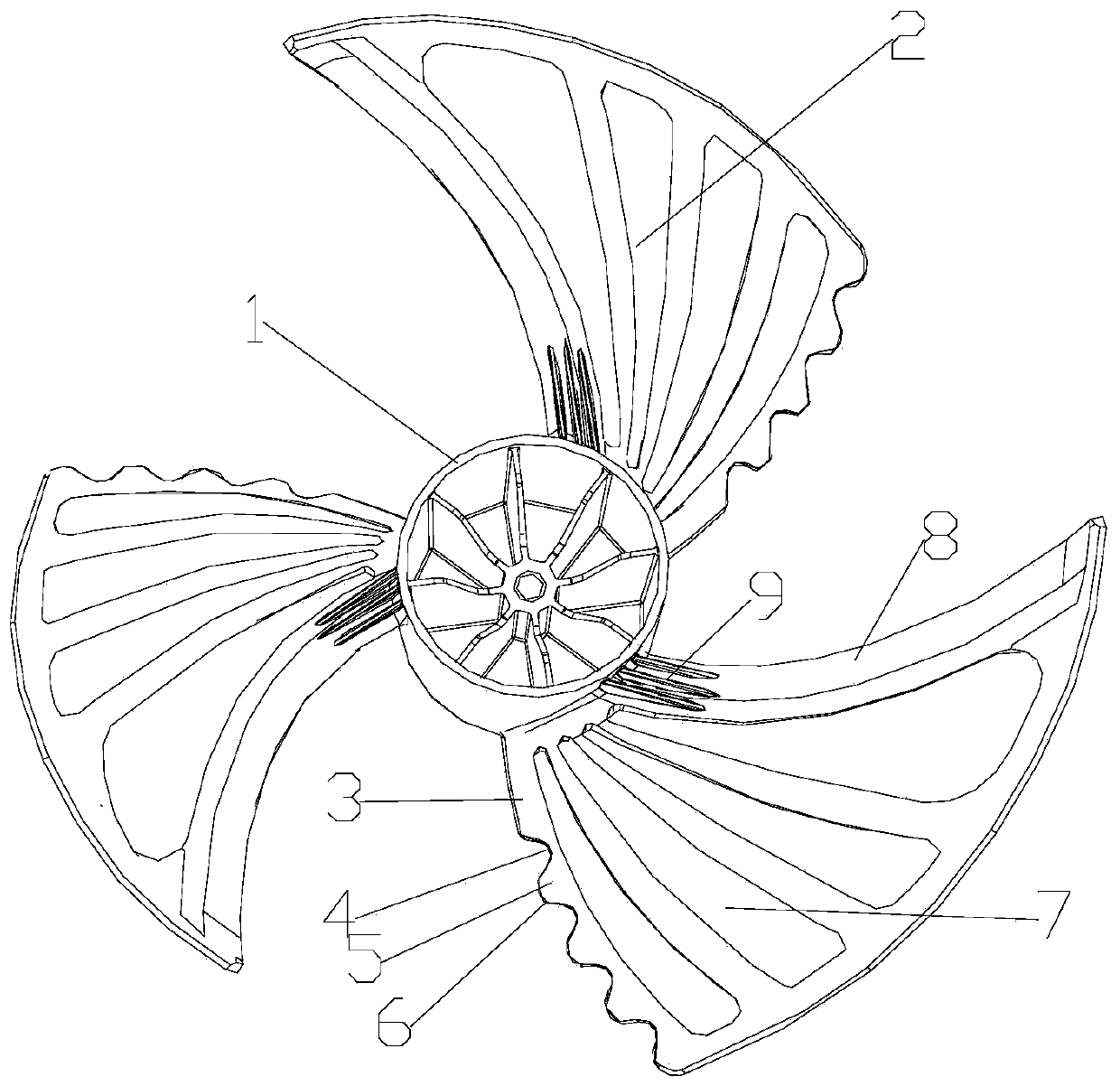 Axial flow fan blade and fan with the same