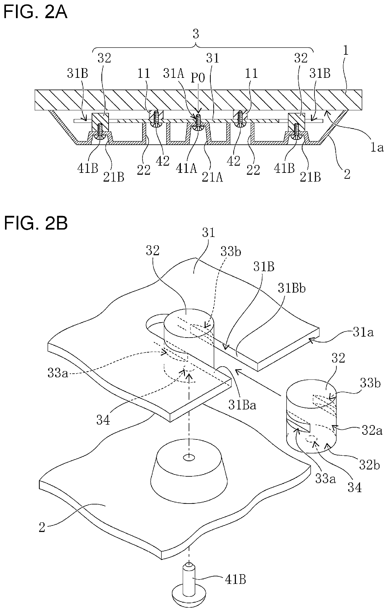 Cover mounting structure and display device