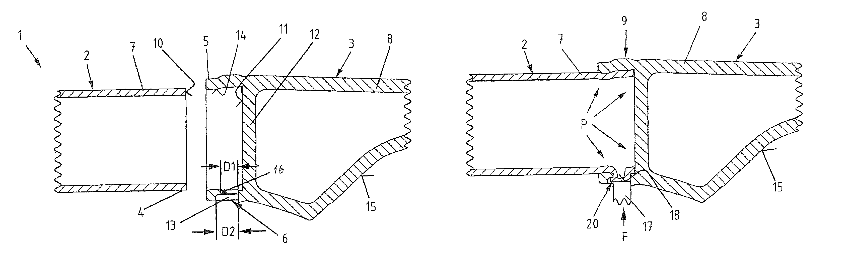 Method of connecting chassis parts, and a chassis assembly