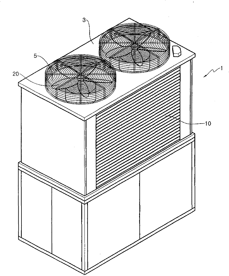 Fan support bench of outdoor unit