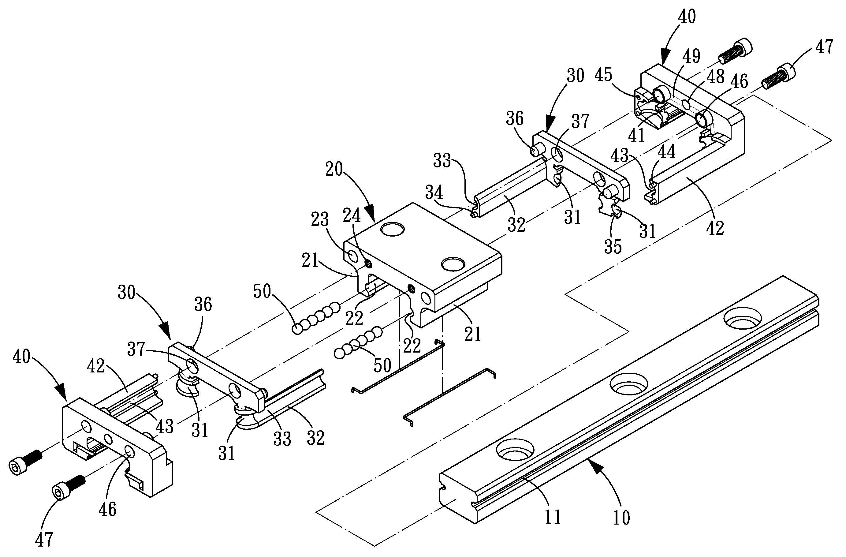 Circulating System for a Linear Guideway