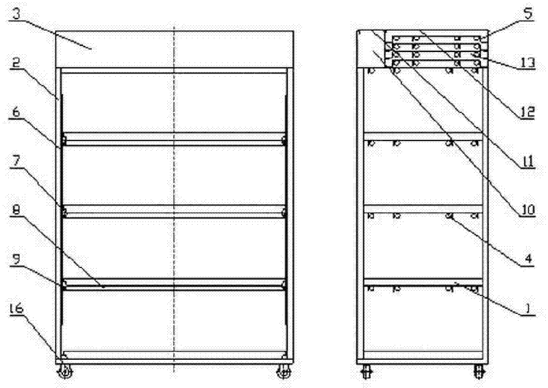 Artificial light source plant culture bed