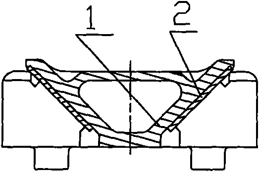 Device for connecting splayed surface of steering frame swing bolster of lorry and vibration reducing abrasion plate