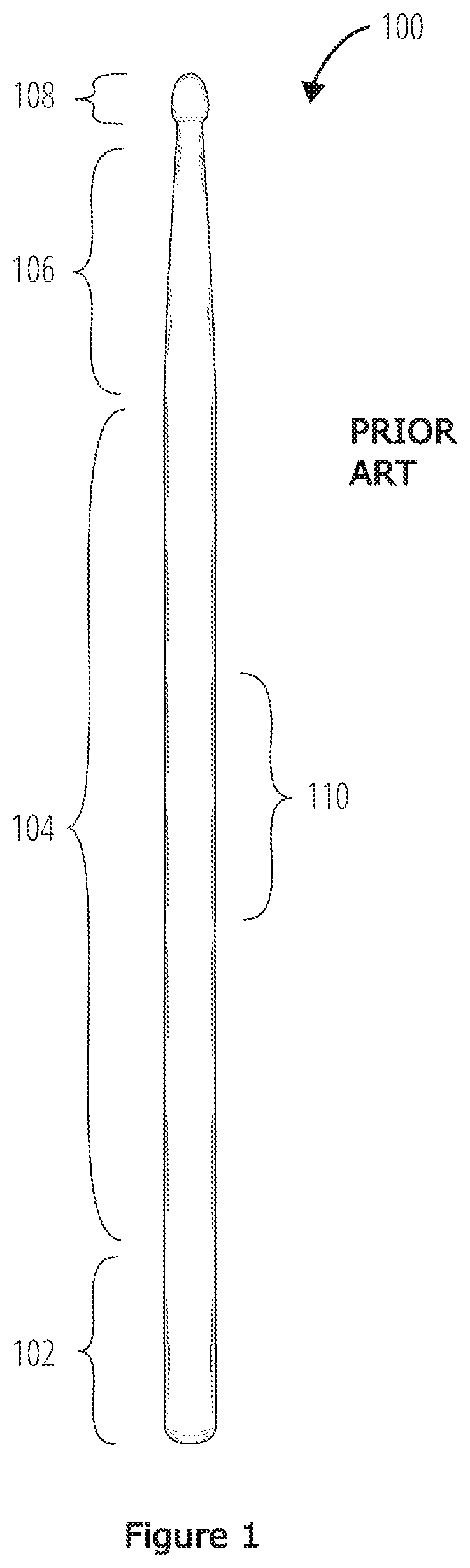 Drumstick with enhanced protection against wear and breakage in the rimshot area of the drumstick