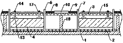 Prestressed hollow floor and construction method thereof