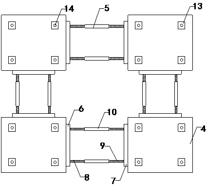 Prestressed hollow floor and construction method thereof