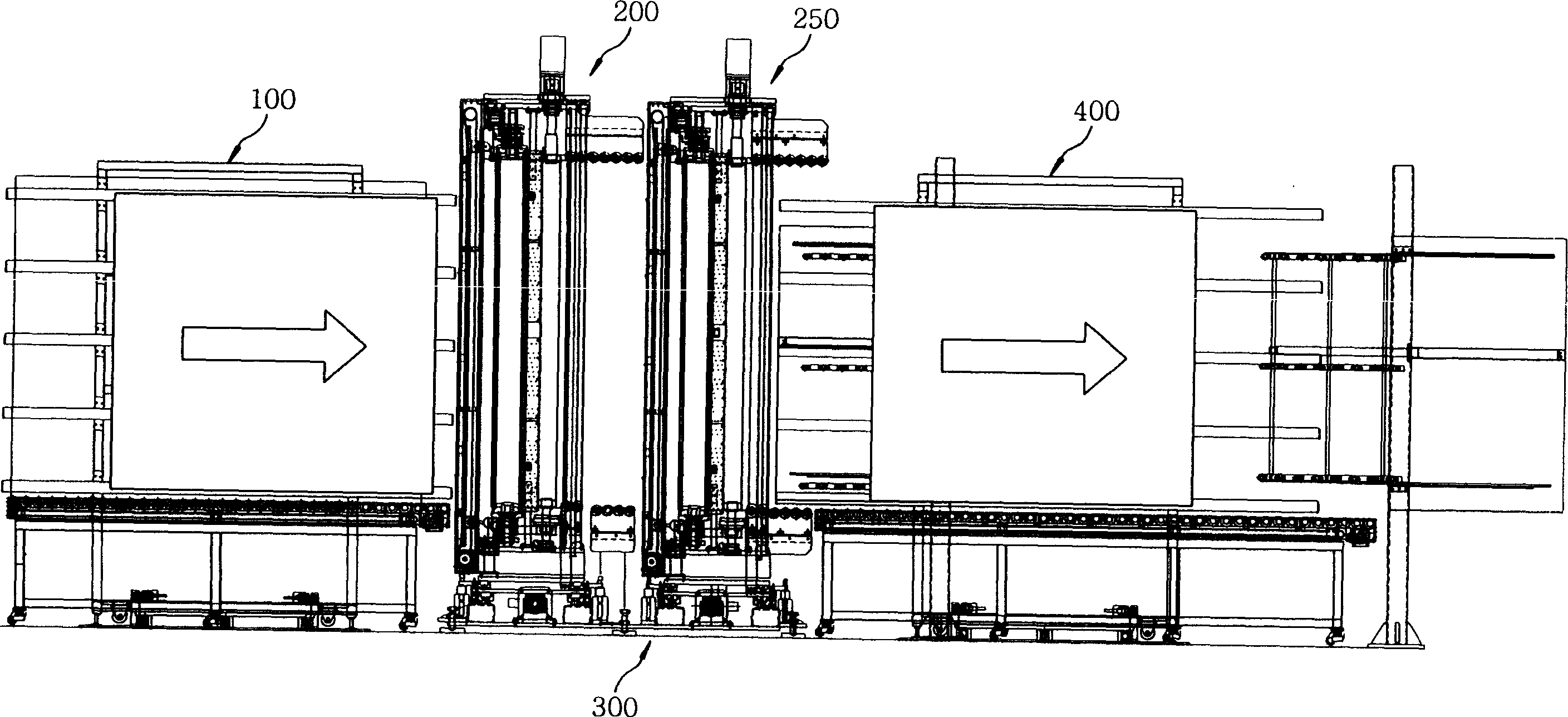 Filming device and method of glass substrate