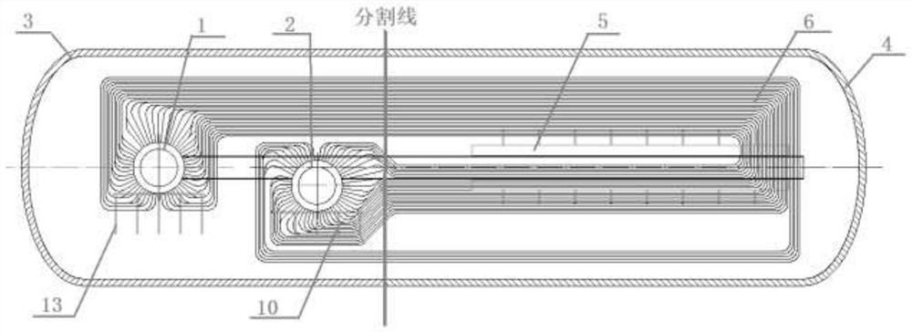 A tube bundle fitting method for a two-fold serpentine tube high-pressure heater