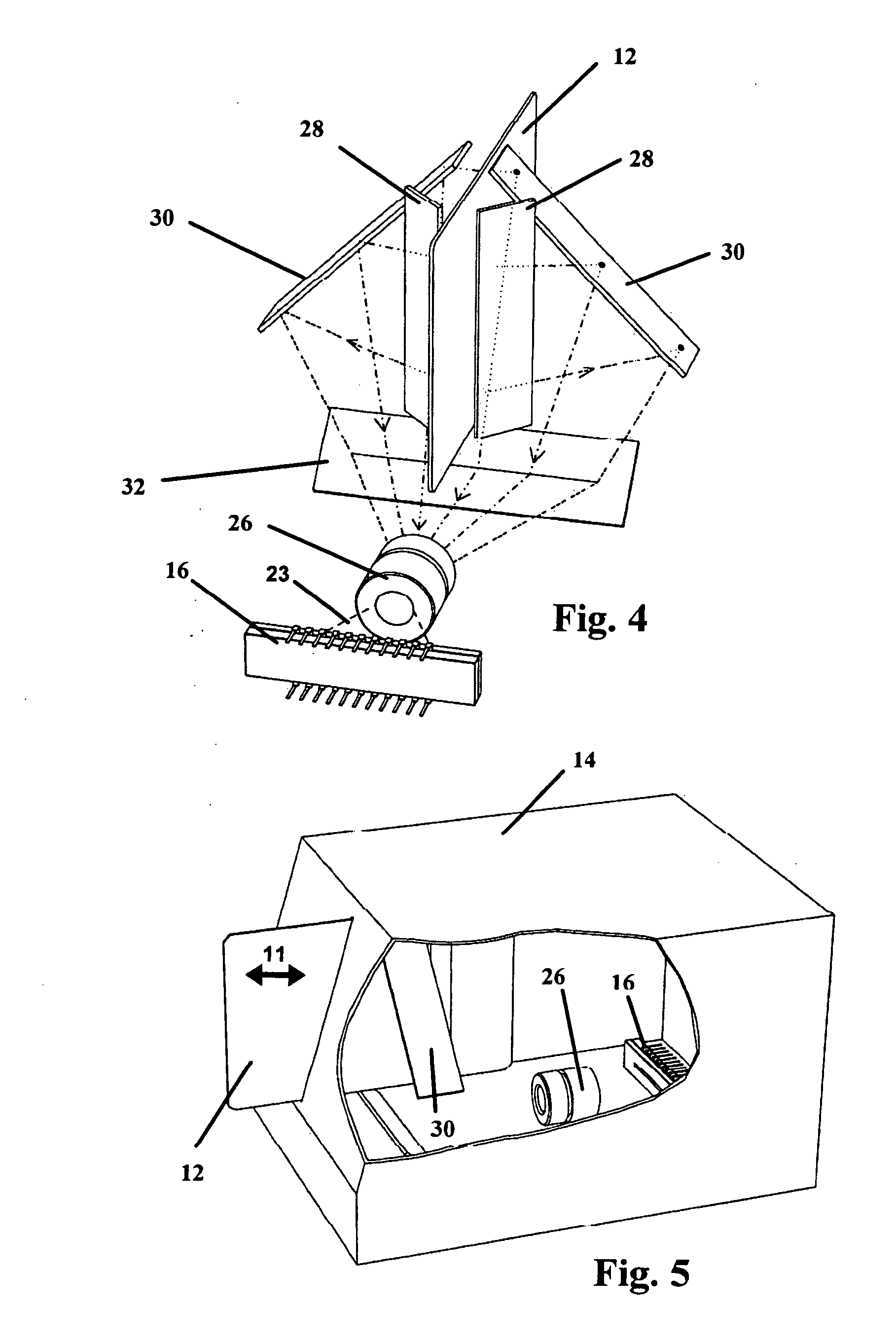 Imaging device and method for concurrent imaging of opposite sides of an identification card or document