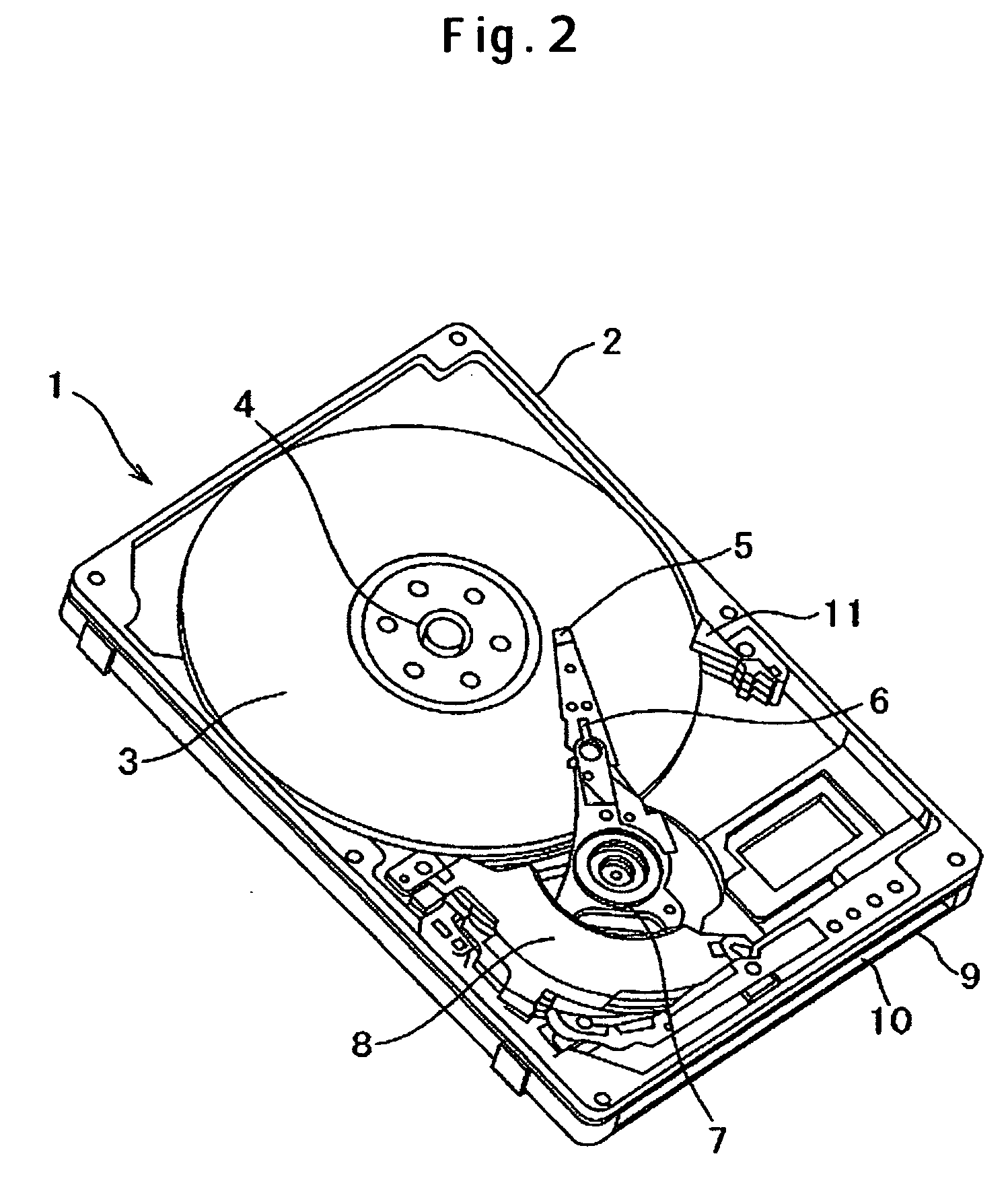 Magnetic disk drive with flying height control system