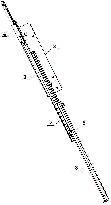 Eight-row-ball slideway device provided with self-locking device