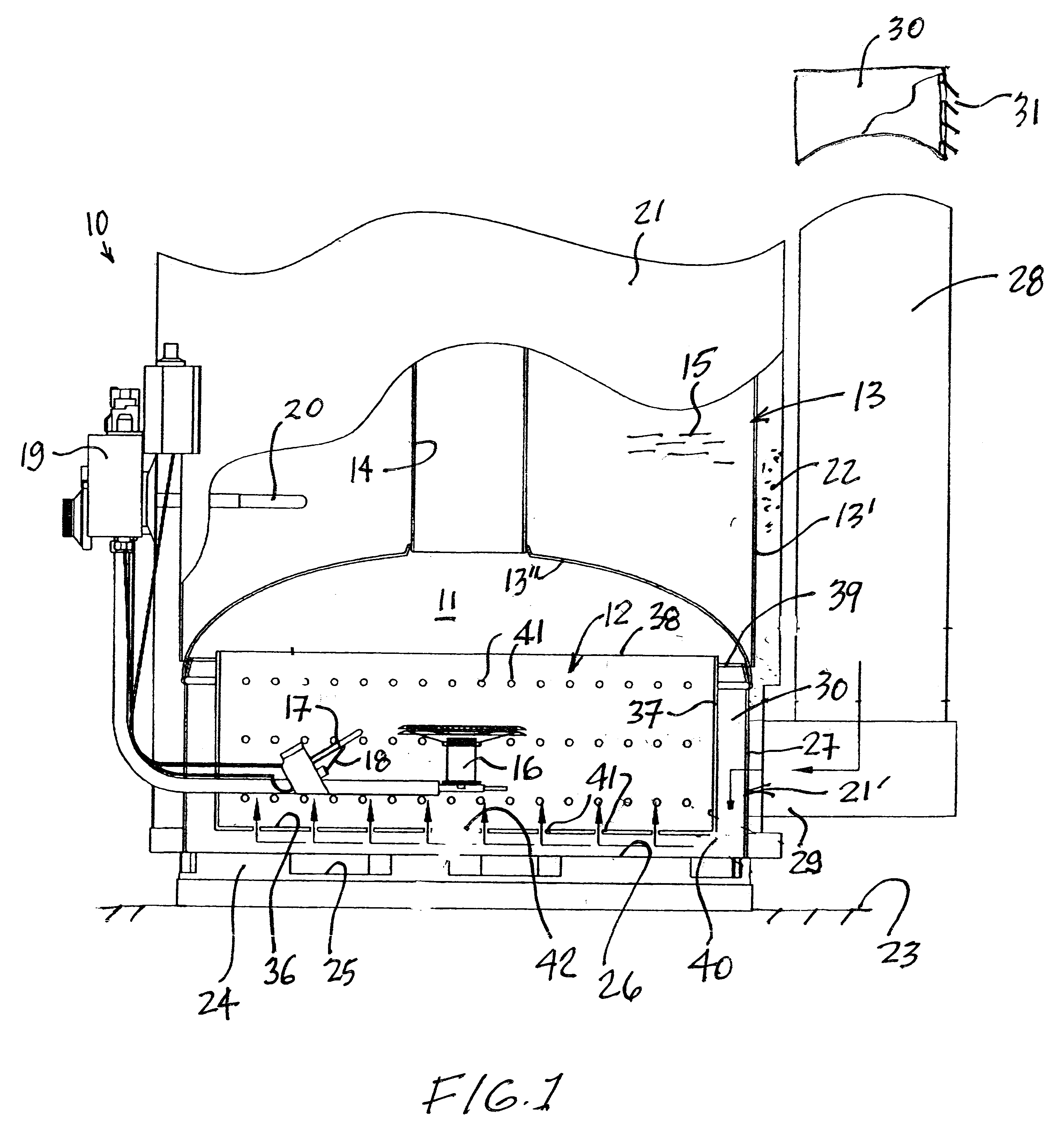 Combustion chamber shield for hot water heaters