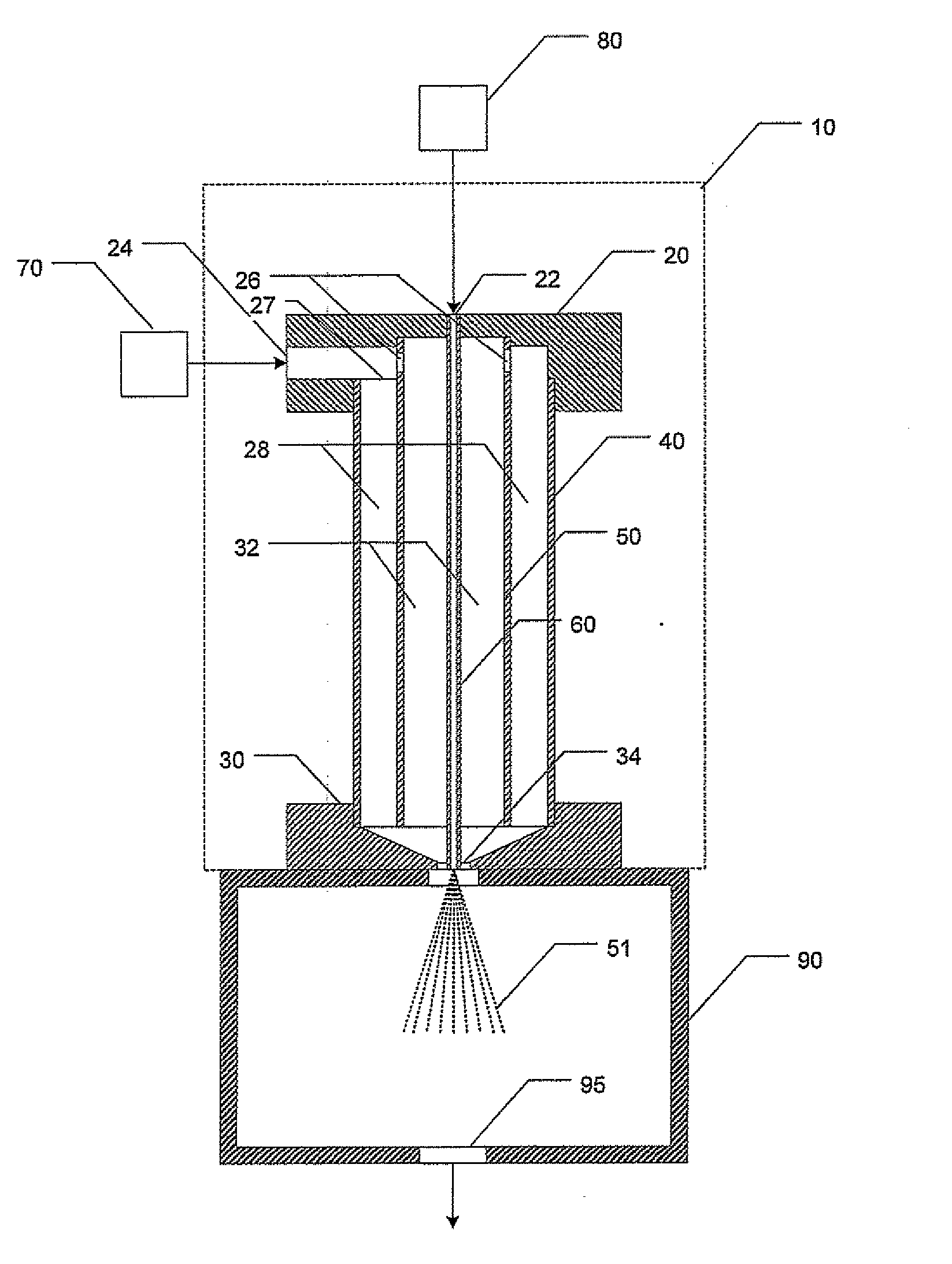 Method and apparatus for liquid precursor atomization