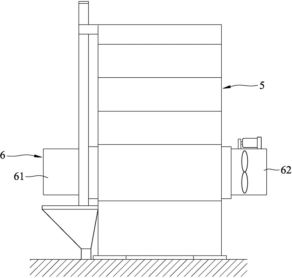 Grain drying machine with dust-collecting device