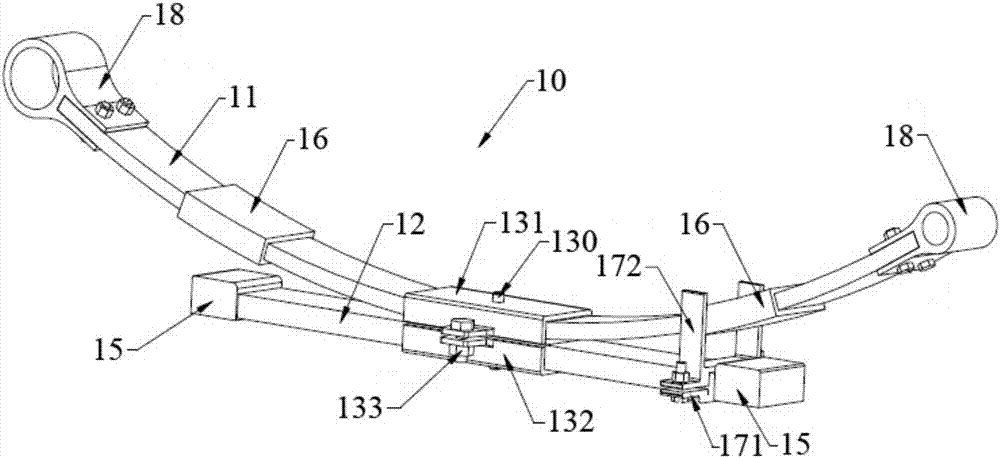 Plate-type spring assembly and vehicle hanging device