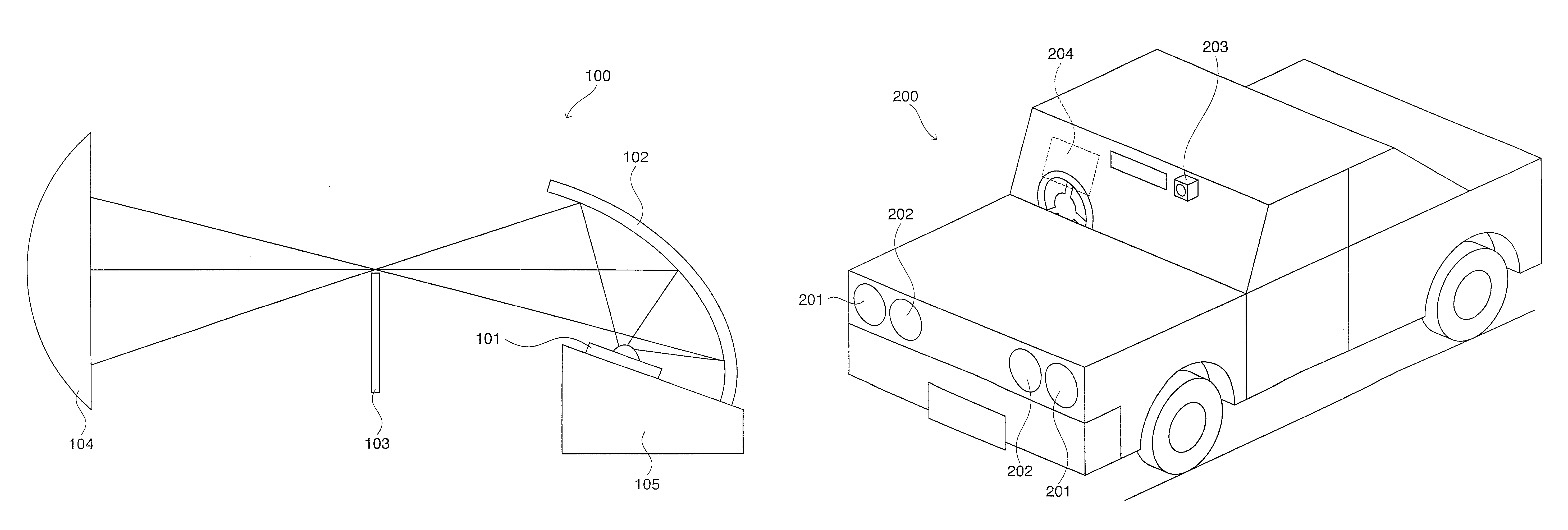 Headlamp and vehicle infrared night vision apparatus employing the headlamp as light source