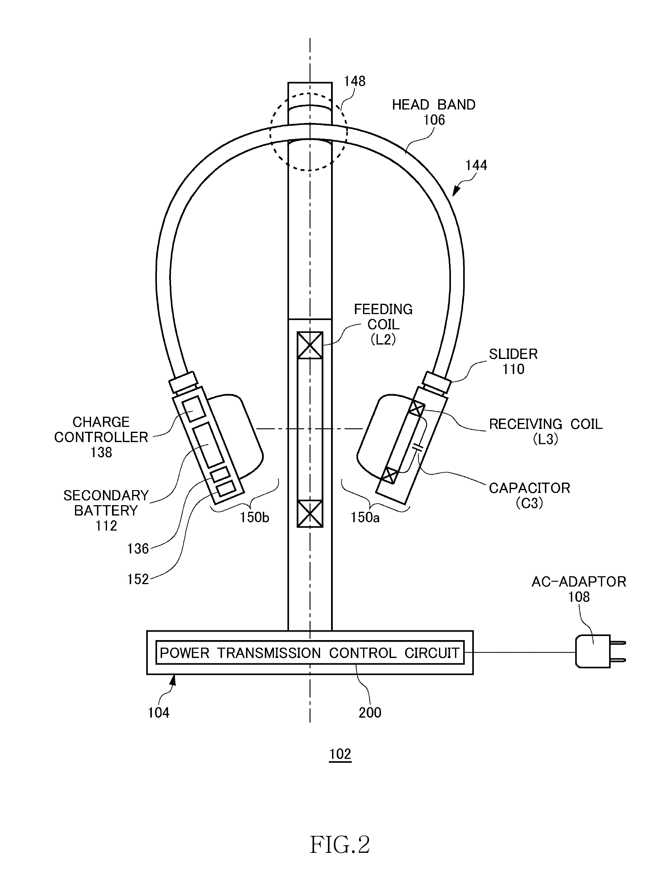 Headphone, headphone stand and headphone system