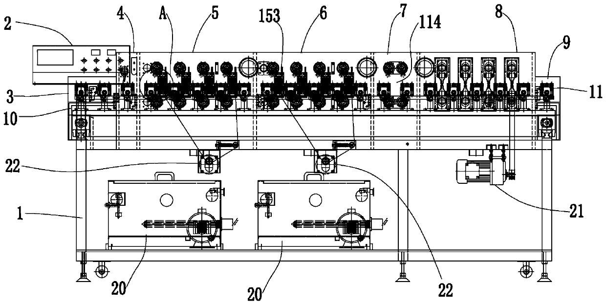 A pinch type glass cleaning machine and cleaning method thereof