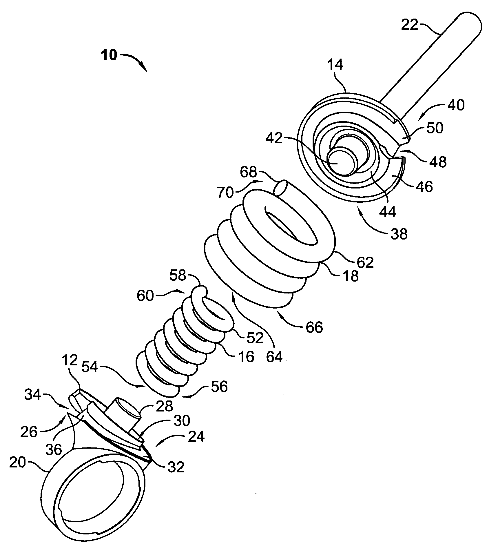 Spring junction and assembly methods for spinal device