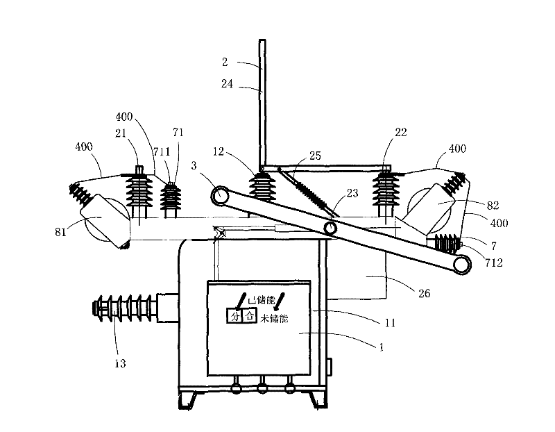 Manual and electrical integral operating mechanism of 10KV vacuum circuit breaker