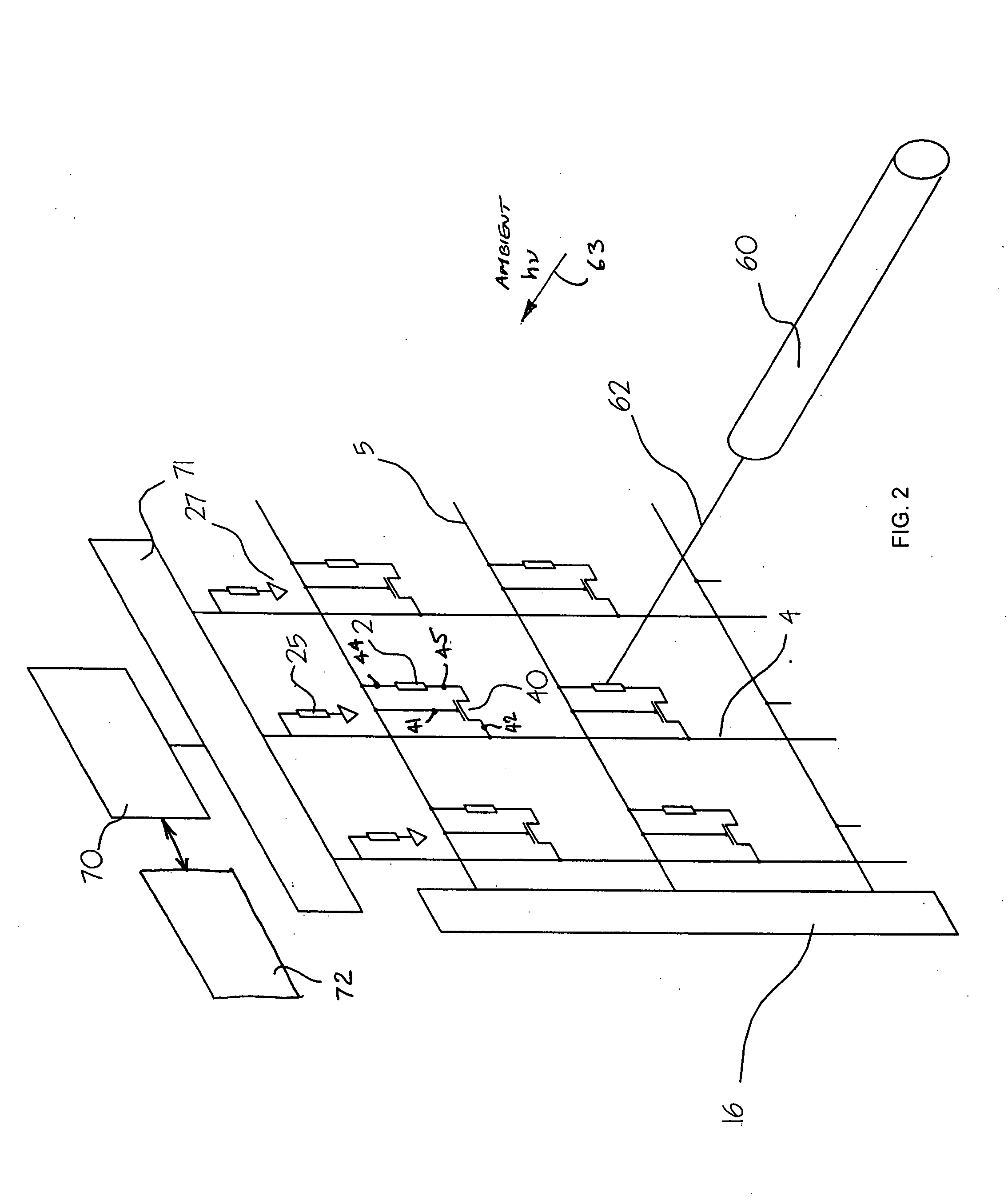 Emissive display device having sensing for luminance stabilization and user light or touch screen input