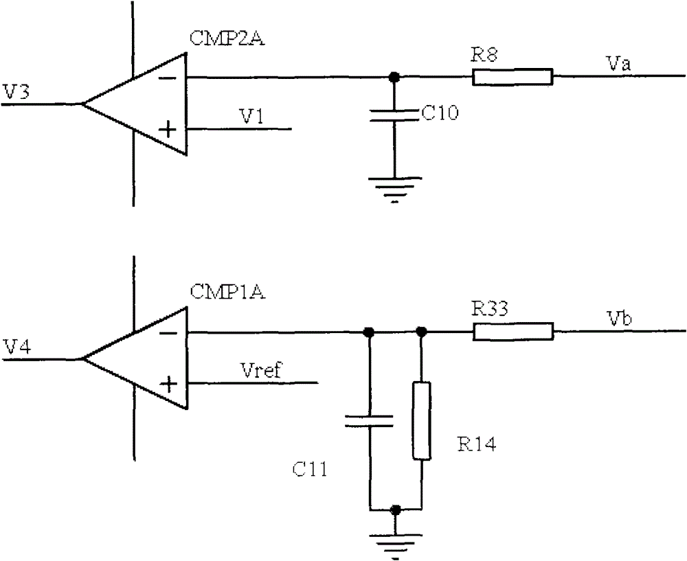 Current-limiting and voltage-limiting lithium battery charge circuit based on comparer