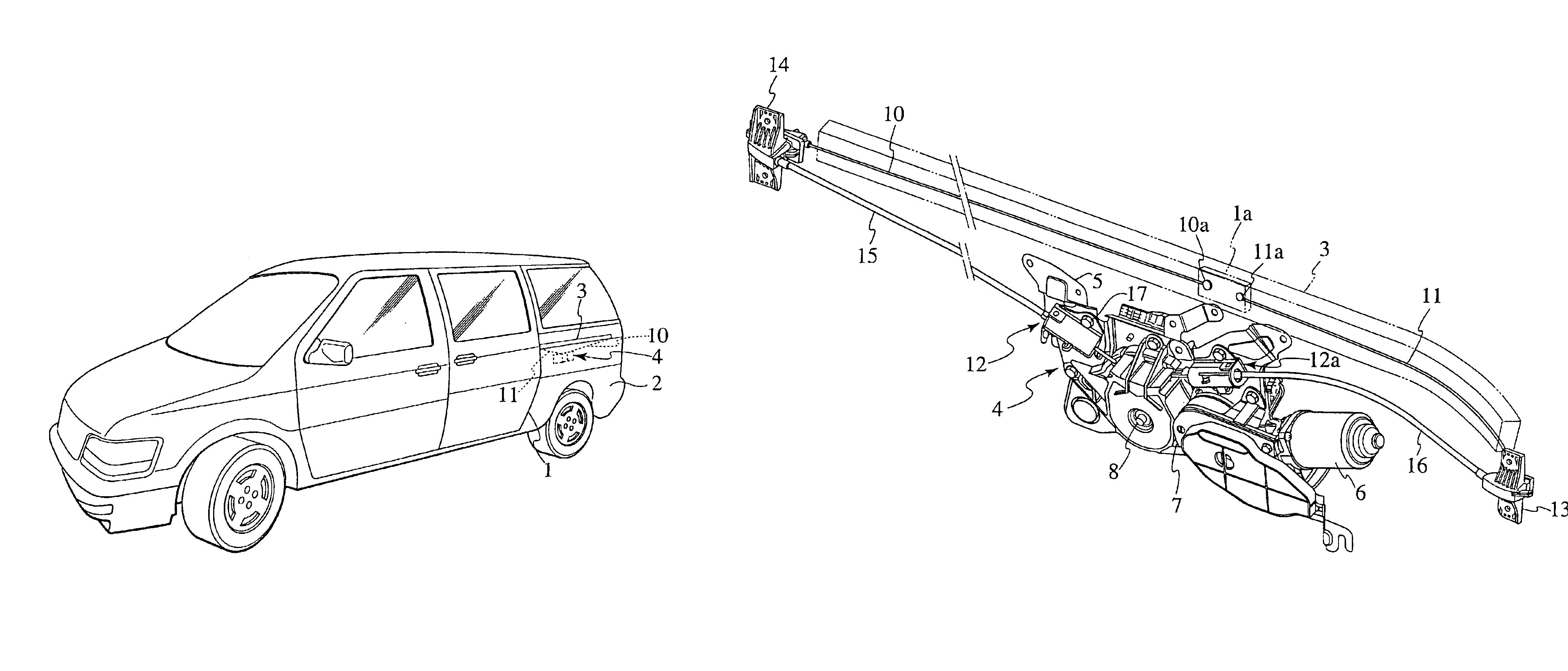 Tensioning device for cable inserted through flexible tube