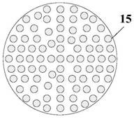 A bubbling methane cracking reaction device heated by high temperature particles