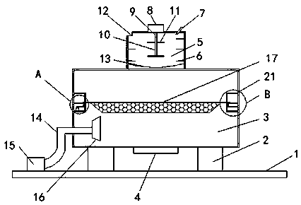 Material screening device with crushing function