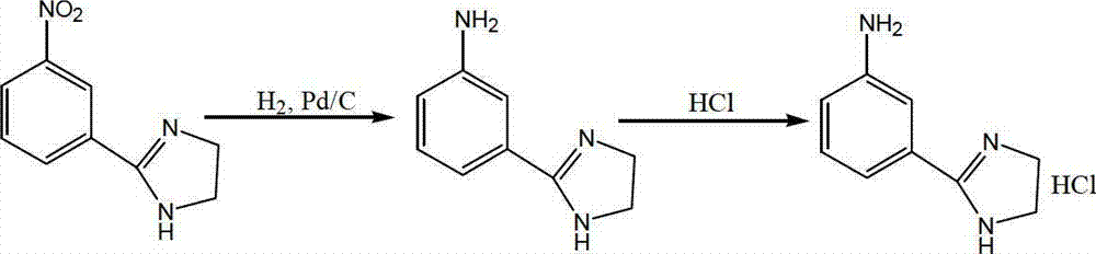 Preparation method of 2-(3-aminophenyl) imidazoline hydrochloride