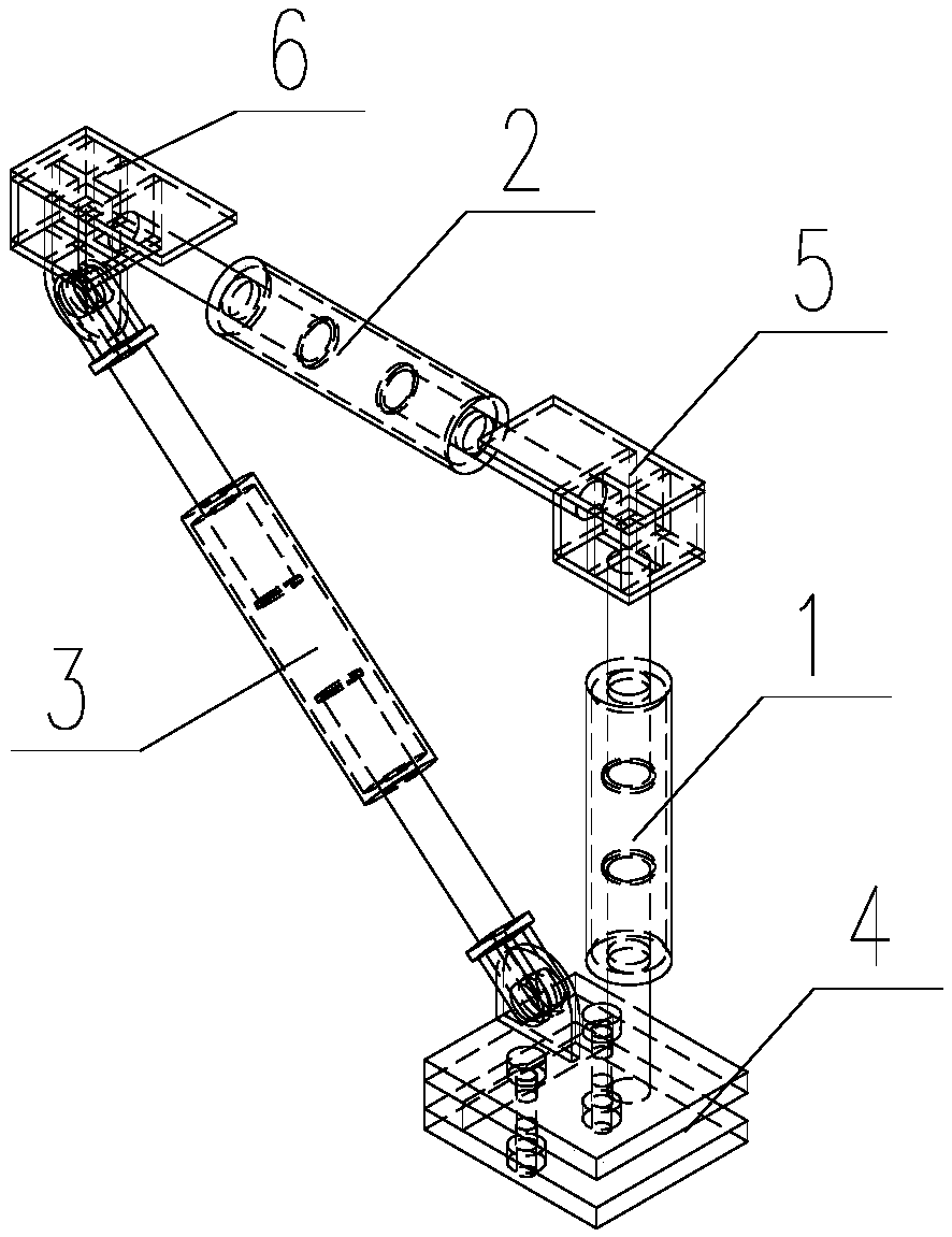 Telescopic overhung support and mounting method thereof