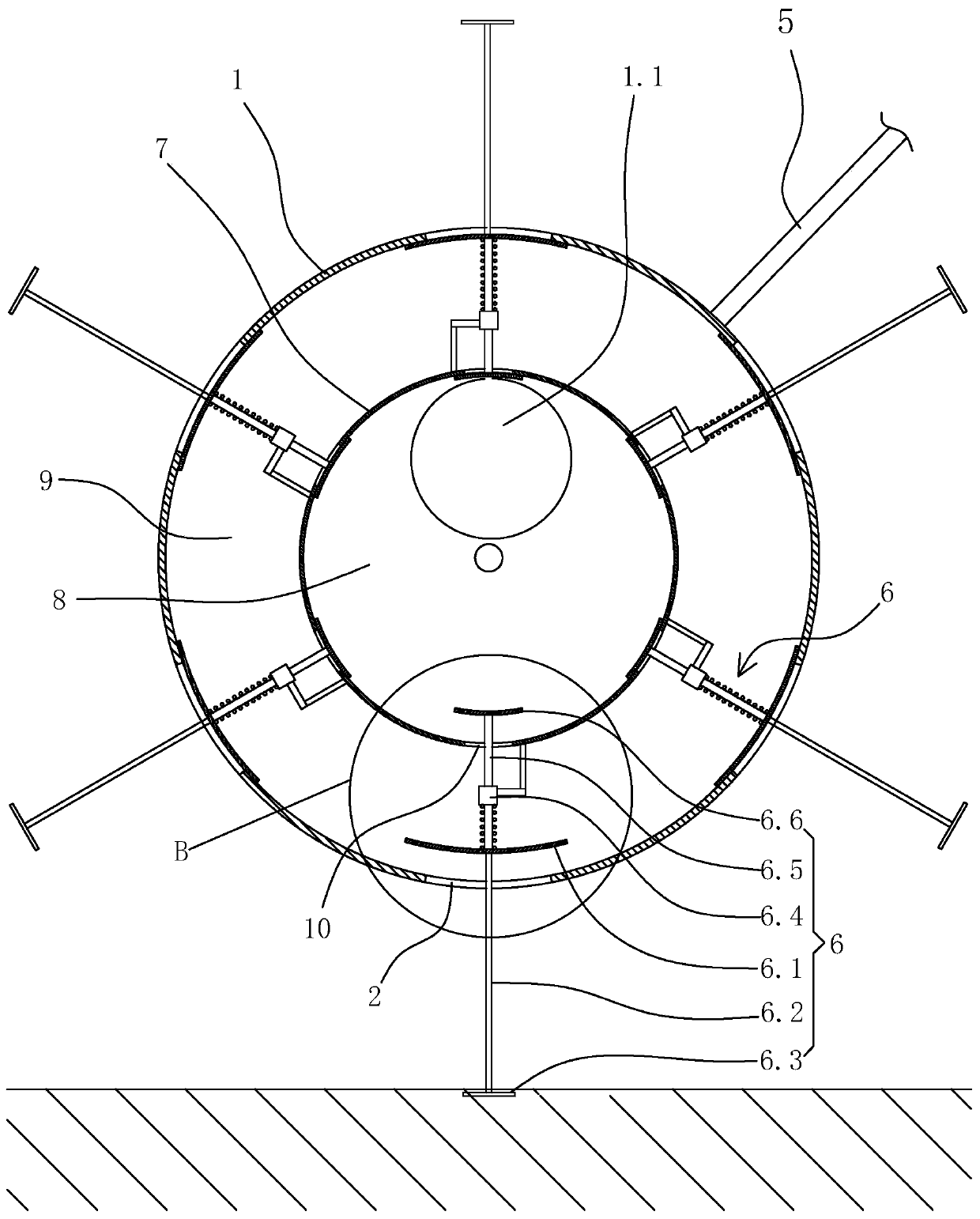 Trigger type flow discharge device capable of increasing survival rate of fry