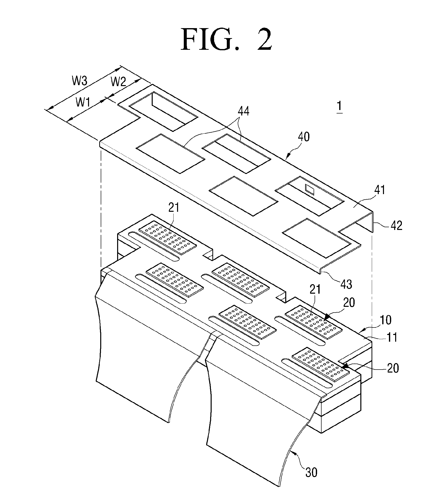 Array type inkjet print head and image forming apparatus having the same