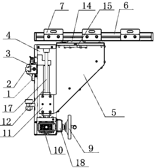 Rotatable sliding front supporting device for bending machine