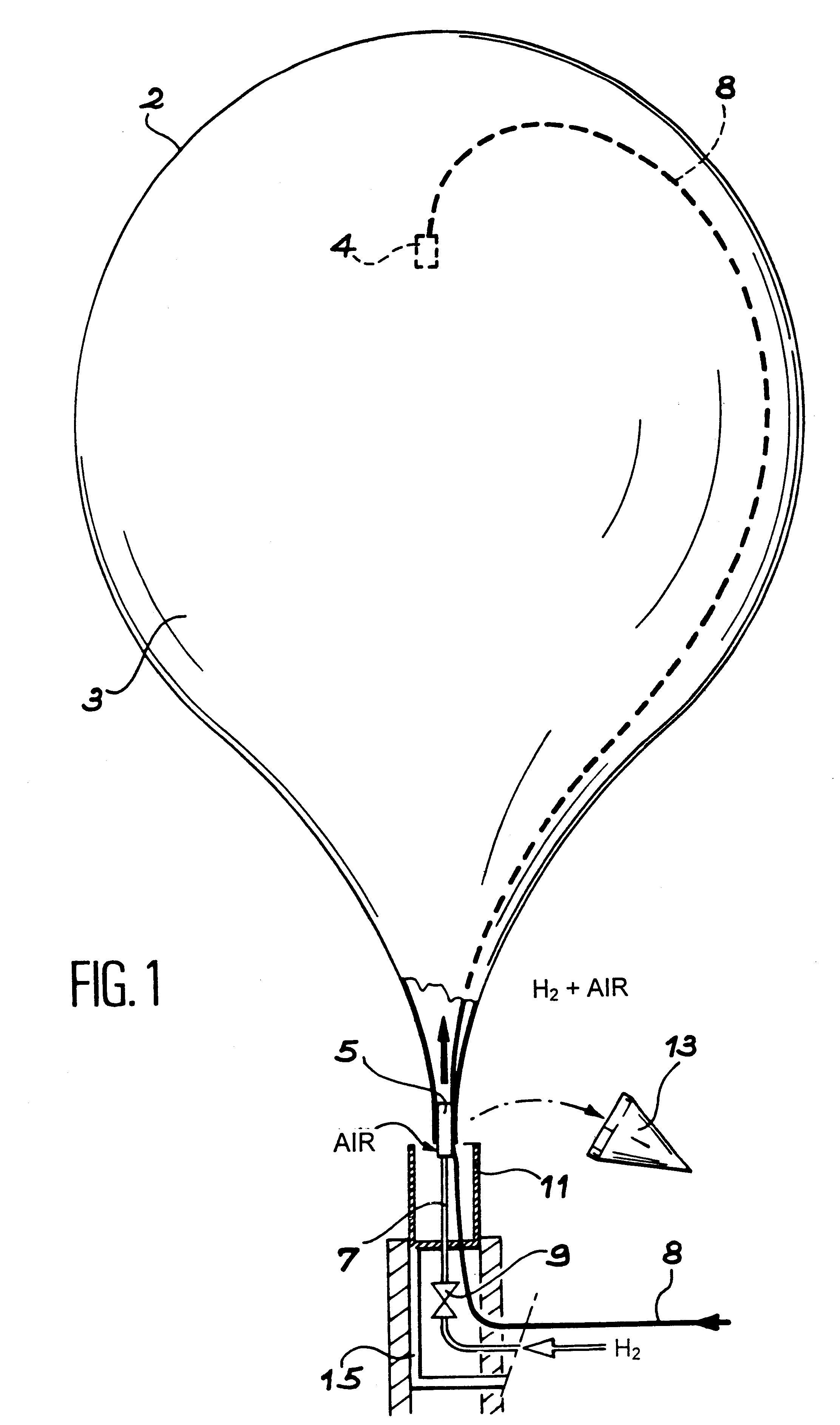 Process for artificially triggering an avalanche and device for applying this process