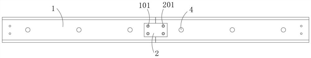 Supporting beam platform matched with disc buckle type support and suitable for constructional engineering