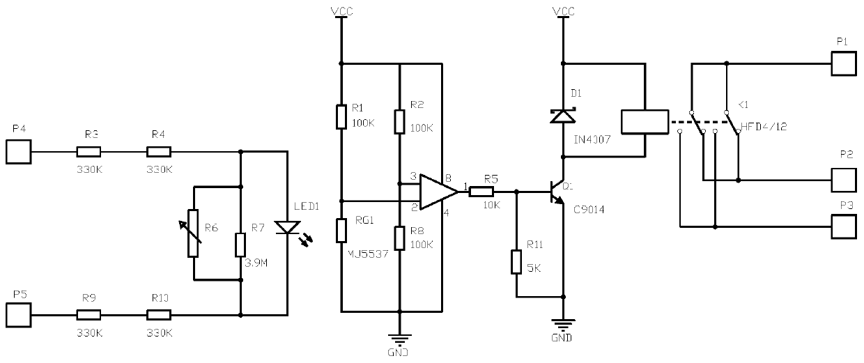 Optical isolation wide voltage range leakage monitoring alarm module