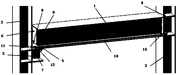 Large-span prestressed box-shaped simply supported steel beam-column structure and its installation method