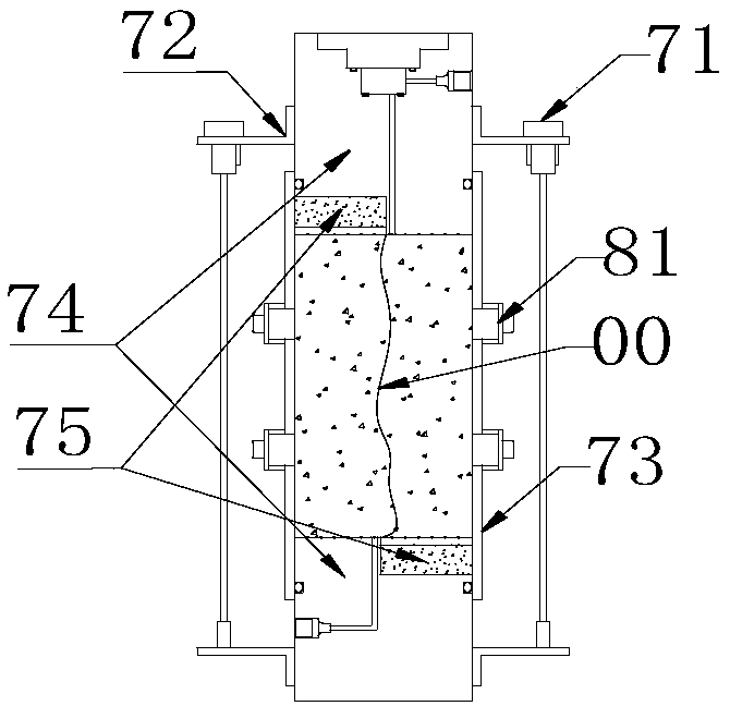 L-shaped shearing seepage experiment device applicable to joint or fractured rock mass and method of L-shaped shearing seepage experiment device